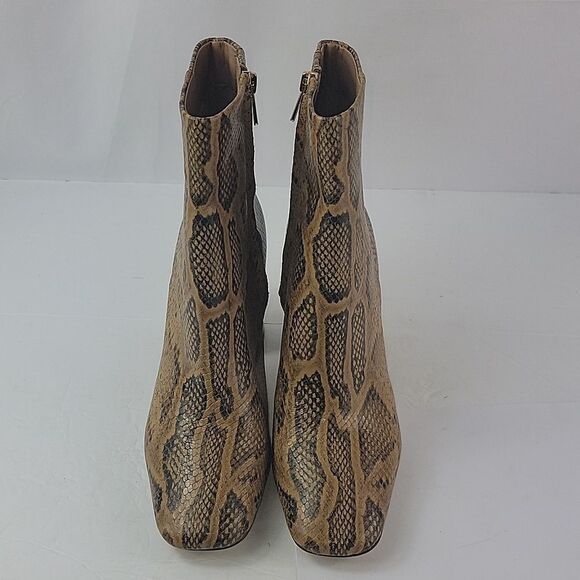 Sam Edelman Codie Snake-Embossed Leather Ankle Boots - Picture 10 of 16